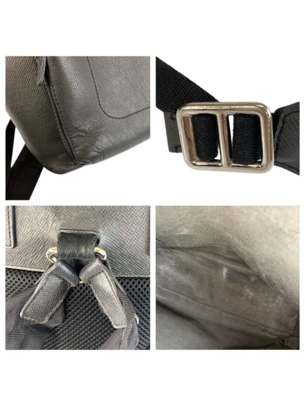 Louis Vuitton Taiga Grigori Ardoise Black Silver Backpack - Picture 5 of 9